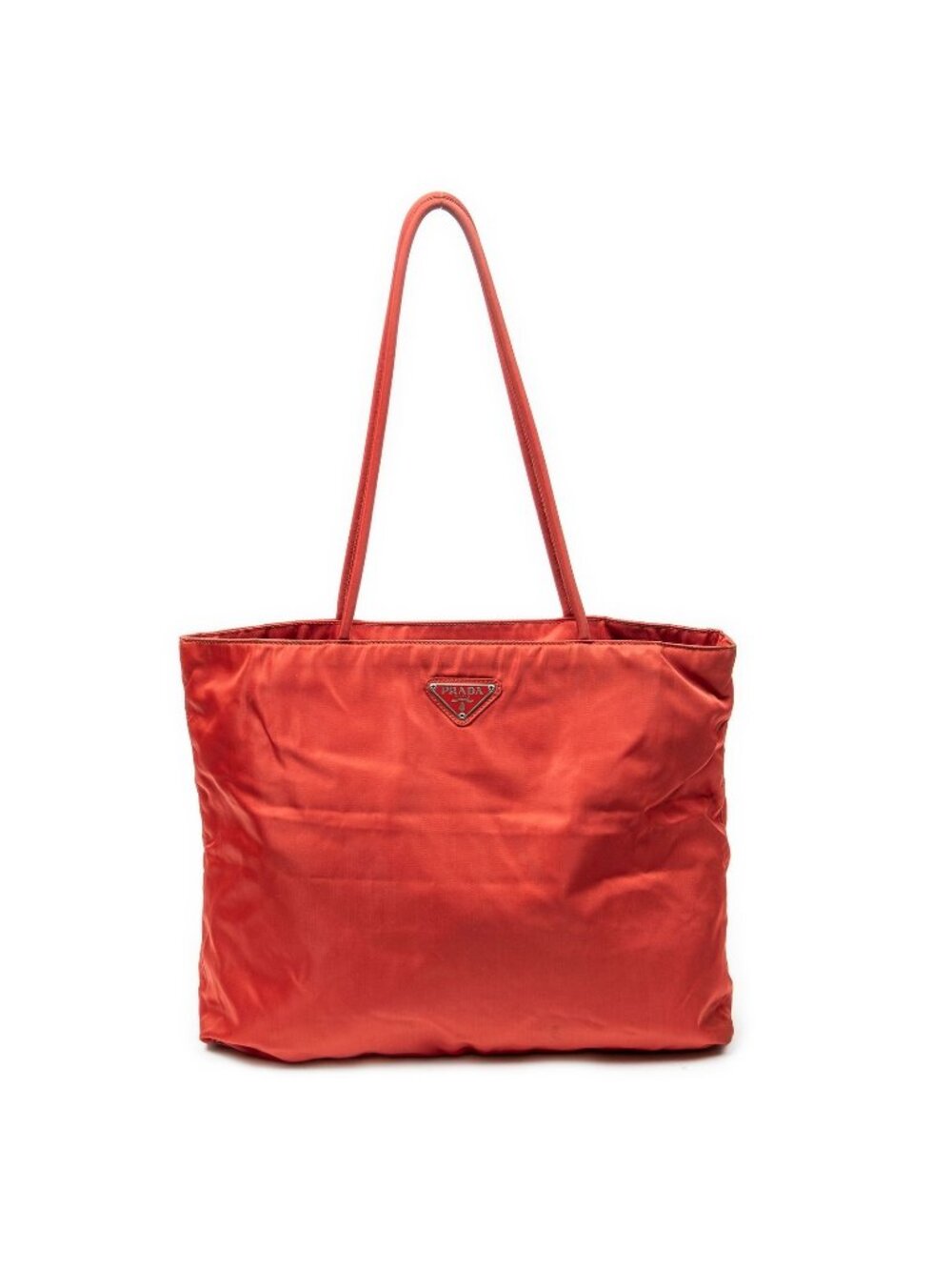 Prada Vintage Small Open Tote Red Nylon Canvas - Picture 1 of 10
